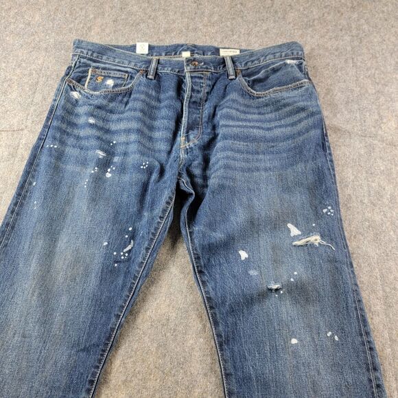 Todd Snyder Slim Fit Paint Destroyed Selvedge Denim Jean Indigo 38x32 NWT - Picture 3 of 16